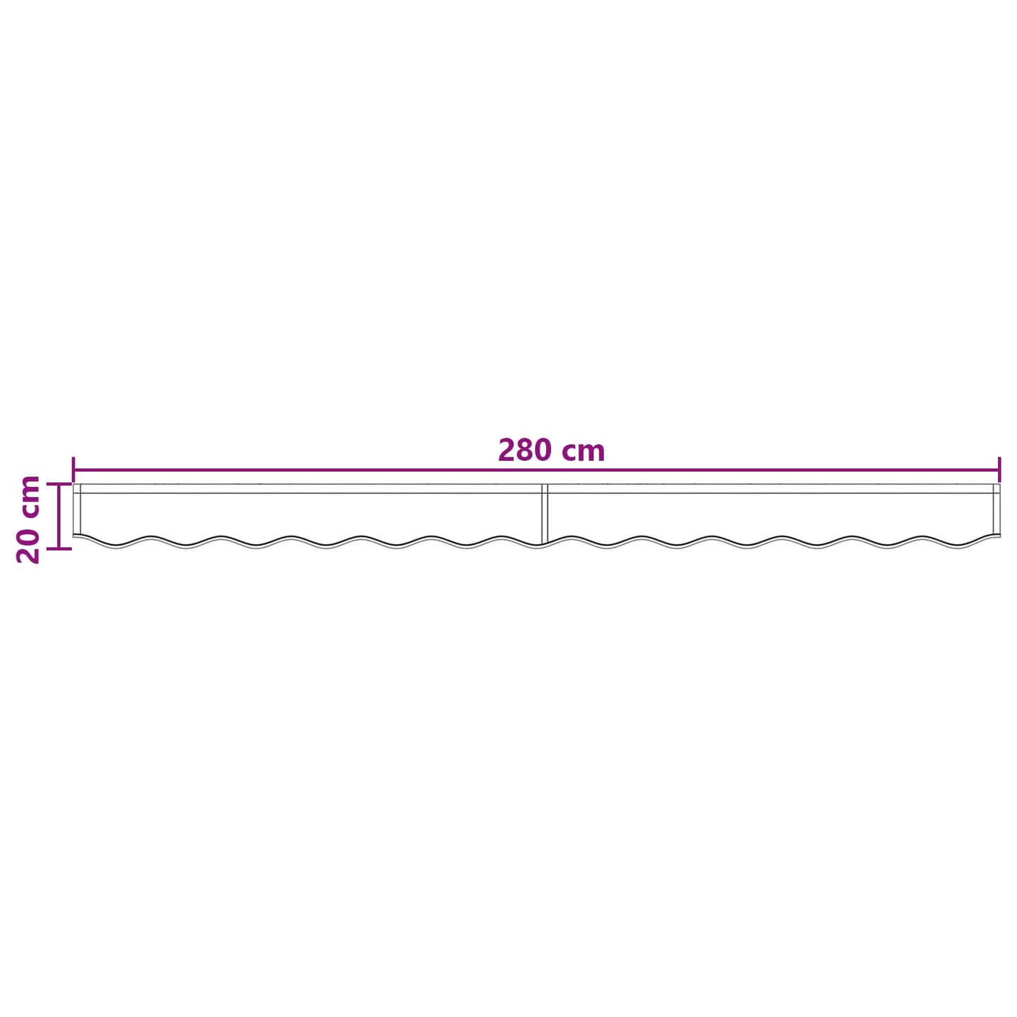 Awning Valance Replacement for 3 m Light Grey&White Stripe