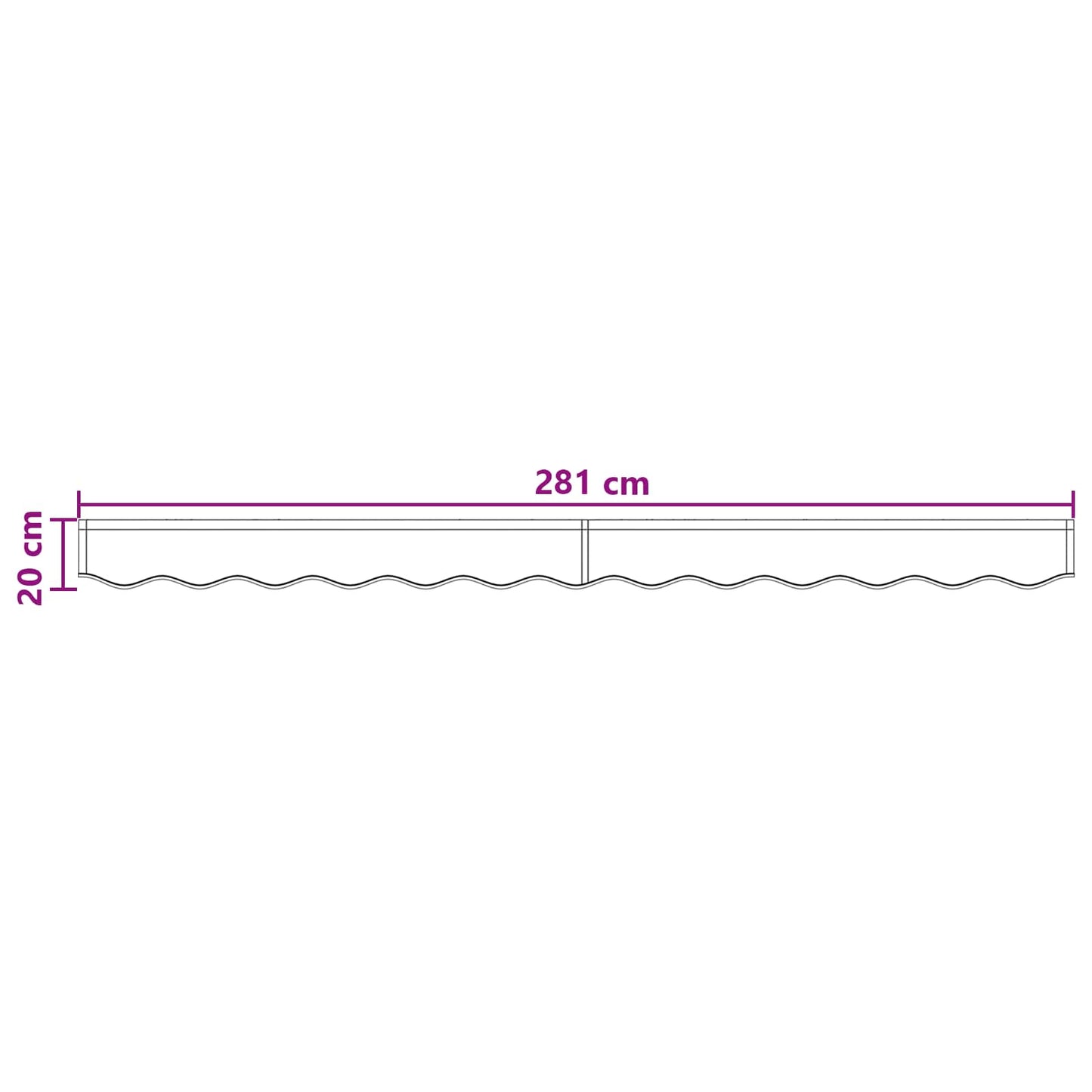 Awning Valance Replacement for 3 m Taupe Polyester