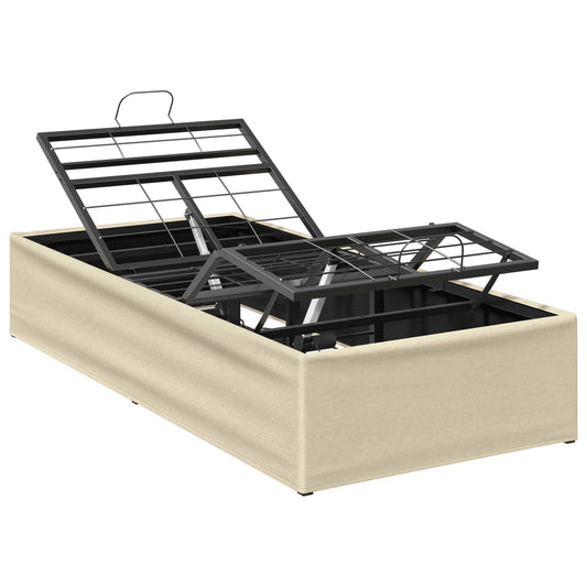 Electric Adjustable Bed Frame Cream 200 x 80 x 33.5 cm Steel
