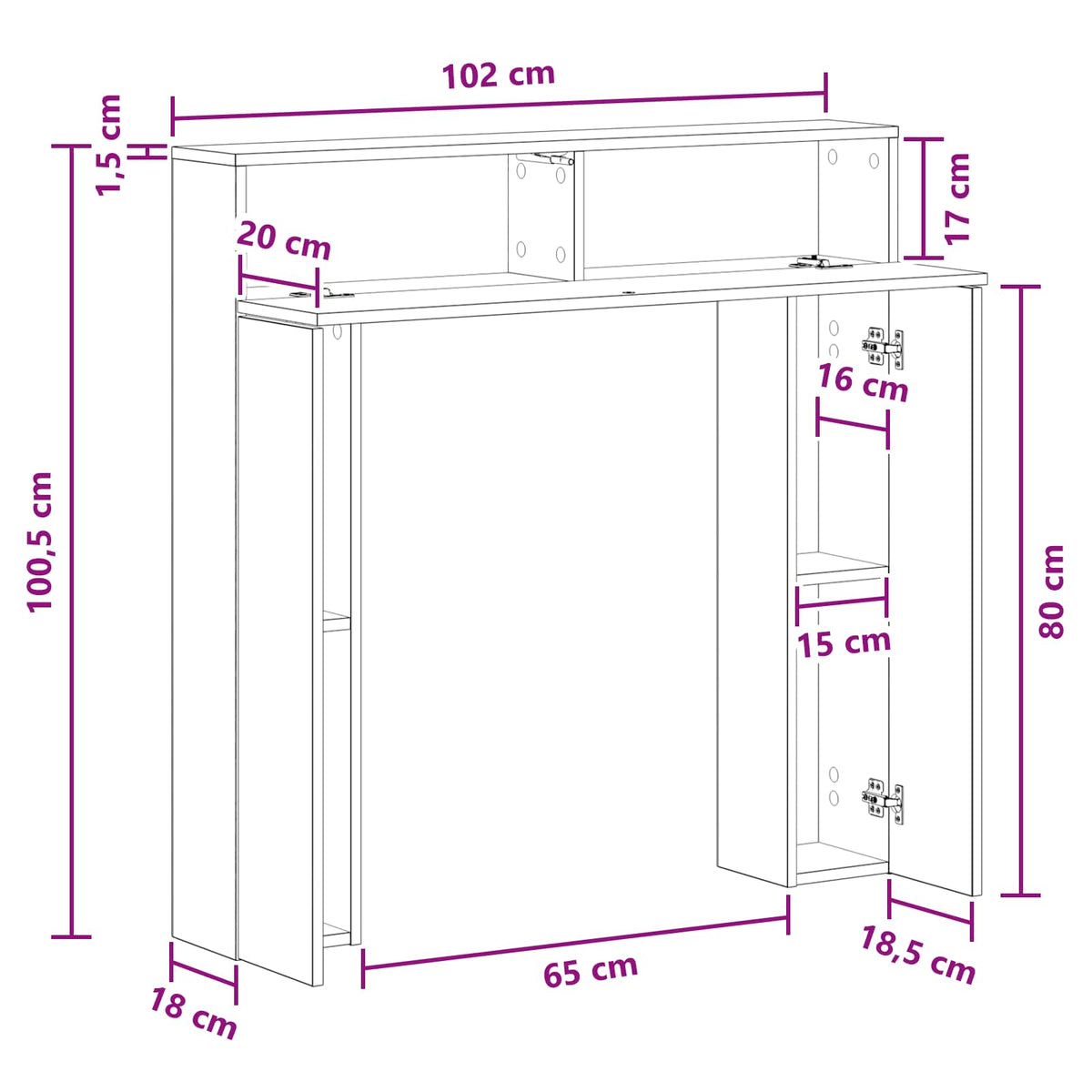 Fireplace Surround Sonoma Oak 102 x 18 x 100.5 cm