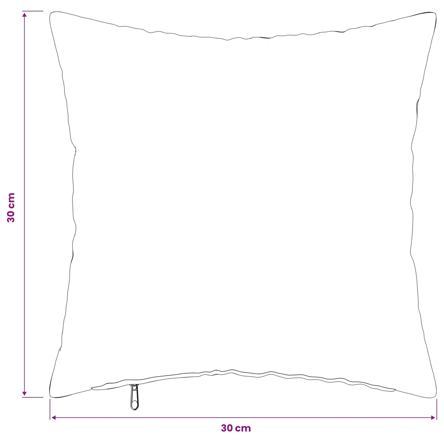 Cushion Cover 6 pcs HEERLEN Black 30 x 30 cm Flannel
