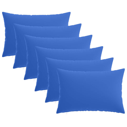 Cushion Cover 6 pcs HEERLEN Royal Blue 30 x 50 cm Polyester