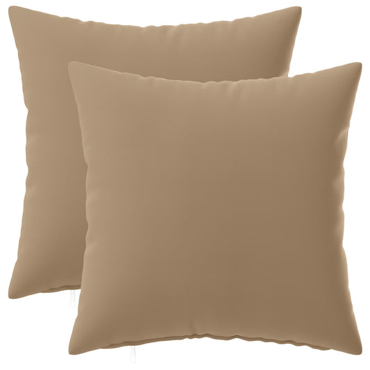 Cushion Cover 2 pcs HEERLEN Taupe 35 x 35 cm Polyester