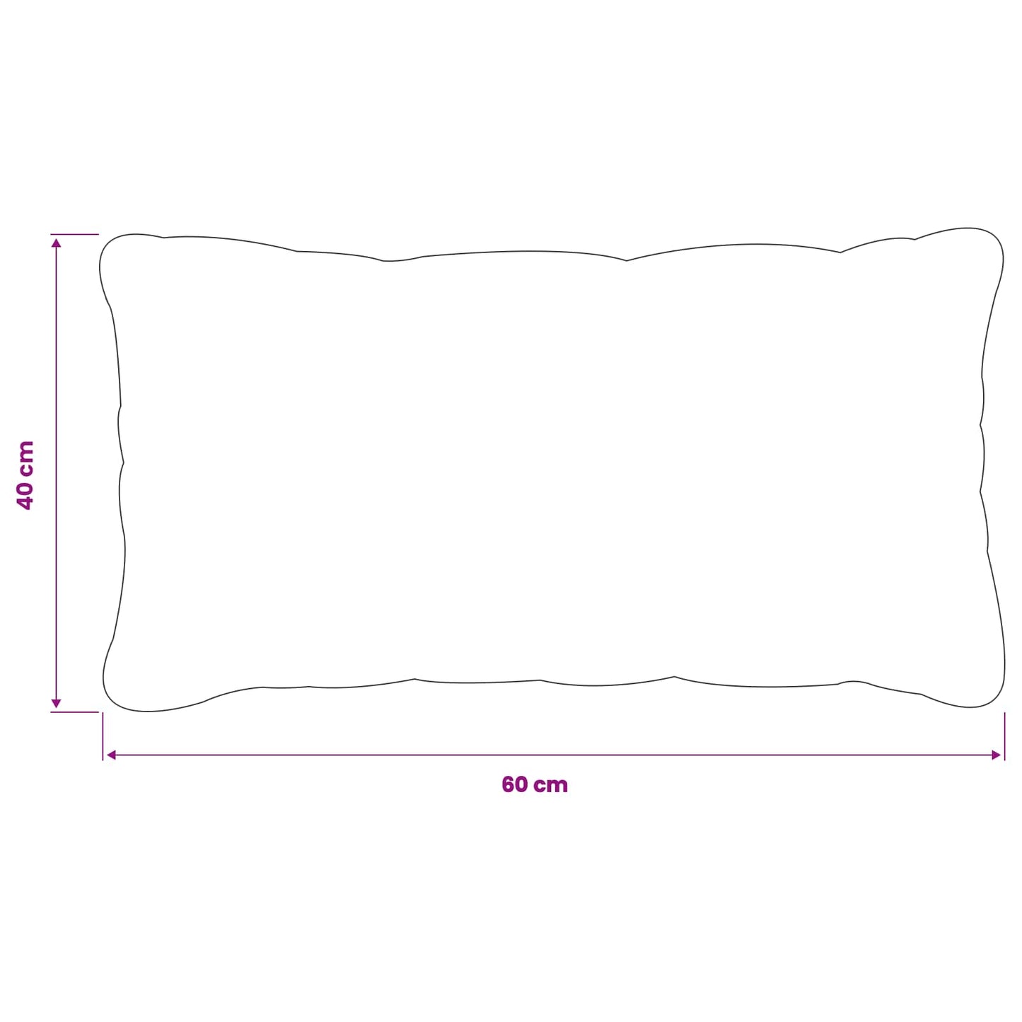 Cushion Cover 2 pcs HEERLEN Dark Grey 40 x 60 cm