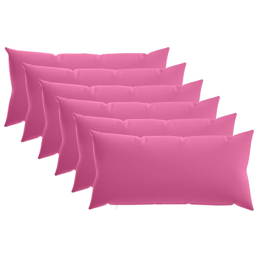 Cushion Cover 6 pcs HEERLEN Pink 40 x 70 cm Polyester