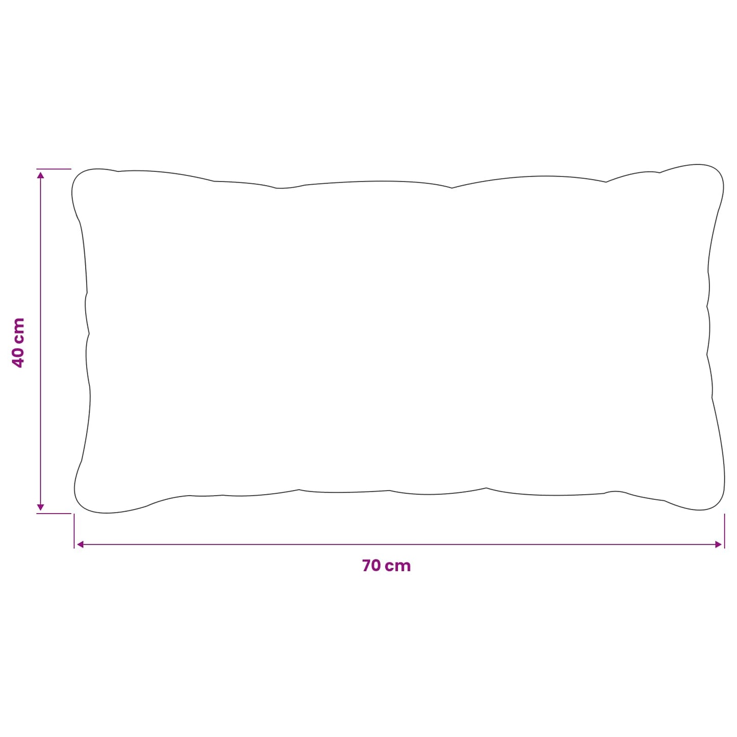 Cushion Cover 6 pcs HEERLEN Cream 40 x 70 cm Faux Rabbit Fur
