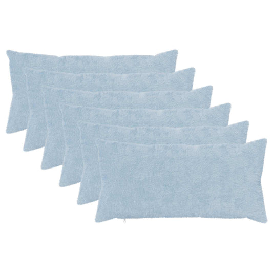 Cushion Cover 6 pcs HEERLEN Light Blue 40 x 70 cm
