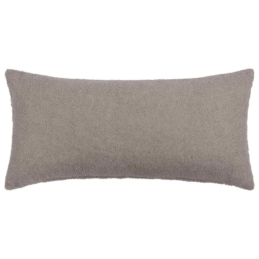 Cushion Cover 12 pcs HEERLEN Light Grey 40 x 80 cm Bouclé