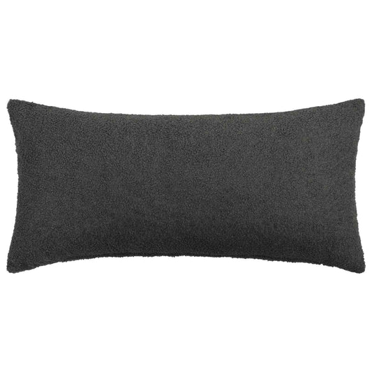 Cushion Cover 2 pcs HEERLEN Dark Grey 40 x 80 cm Bouclé