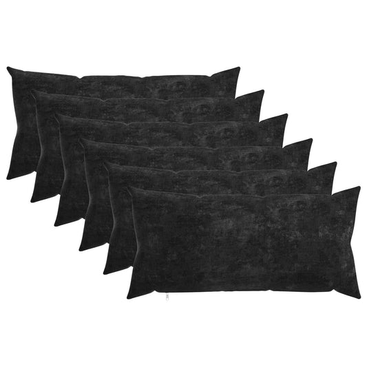 Cushion Cover 6 pcs HEERLEN Anthracite 40 x 80 cm