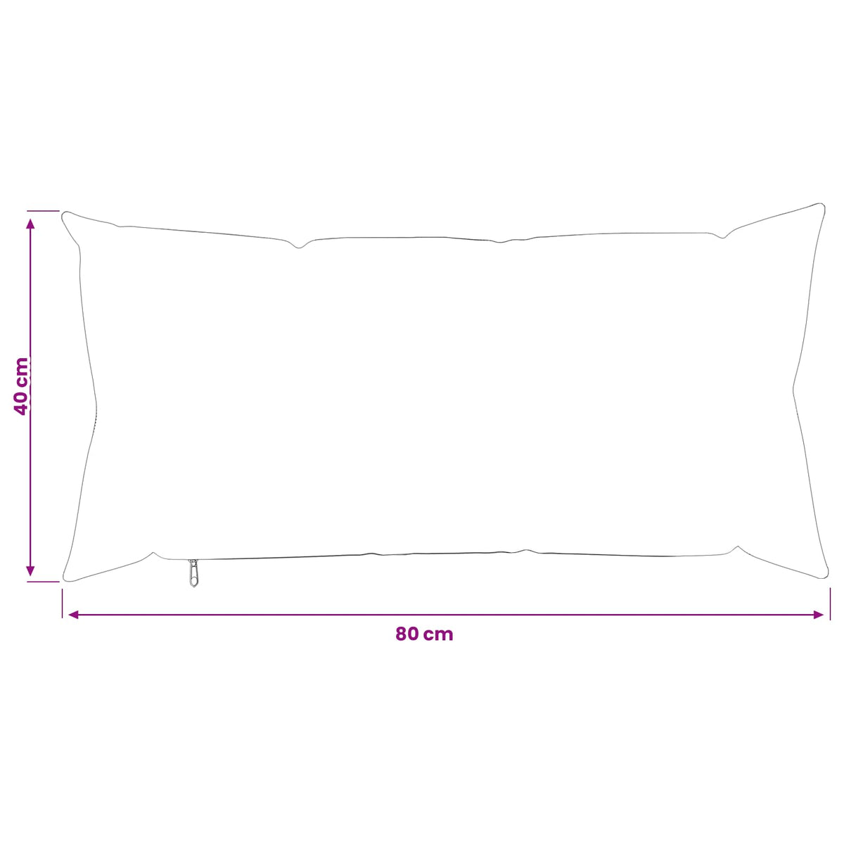 Cushion Cover 2 pcs HEERLEN Anthracite 40 x 80 cm