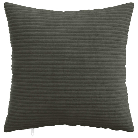Cushion Cover 12 pcs HEERLEN Anthracite 50 x 50 cm Corduroy