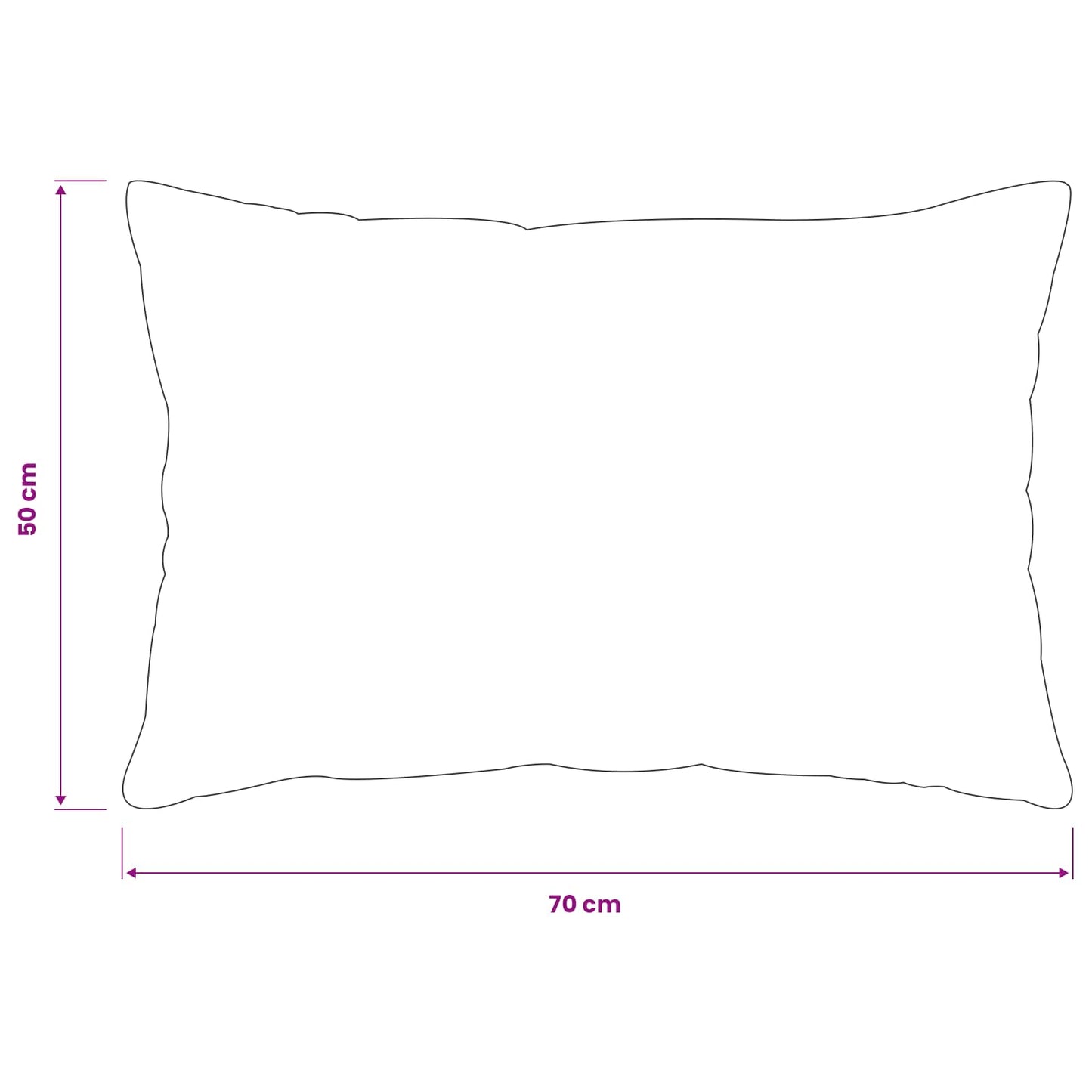Cushion Cover 2 pcs HEERLEN Black 50 x 70 cm Flannel