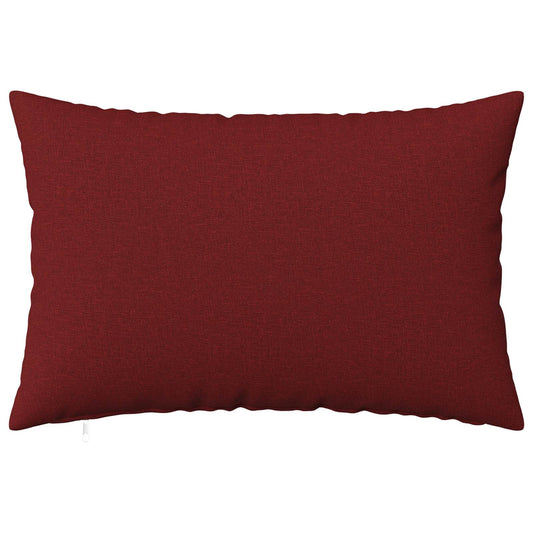 Cushion Cover 2 pcs HEERLEN Wine Red 50 x 80 cm Fabric
