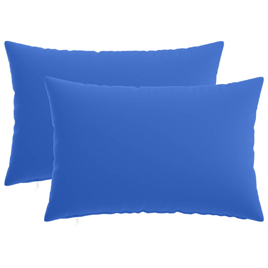 Cushion Cover 2 pcs HEERLEN Royal Blue 50 x 80 cm Polyester
