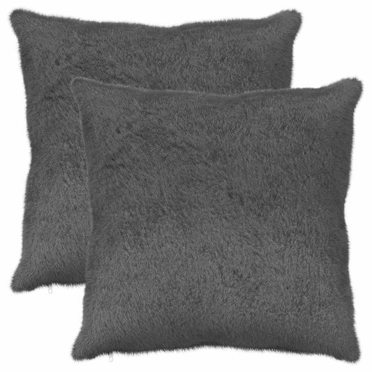 Cushion Cover 2 pcs HEERLEN Dark Grey 60 x 60 cm