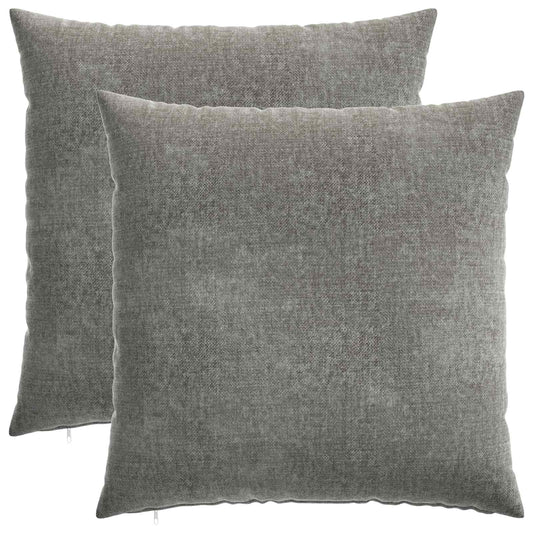 Cushion Cover 2 pcs HEERLEN Dark Grey 70 x 70 cm