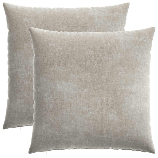 Cushion Cover 2 pcs HEERLEN Light Grey 70 x 70 cm