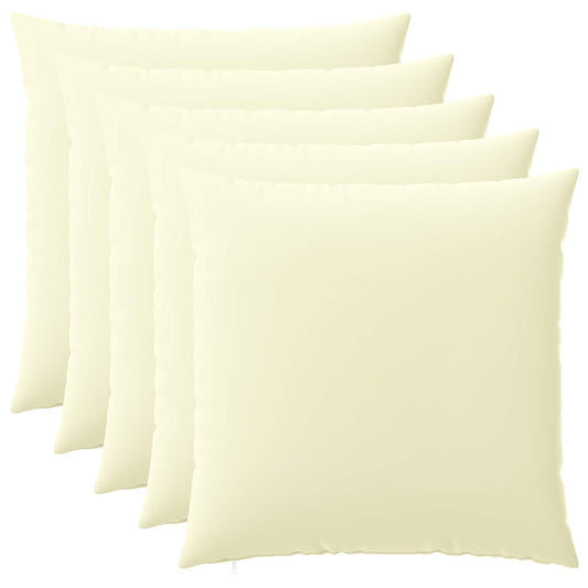 Cushion Cover 6 pcs HEERLEN Cream 80 x 80 cm Polyester