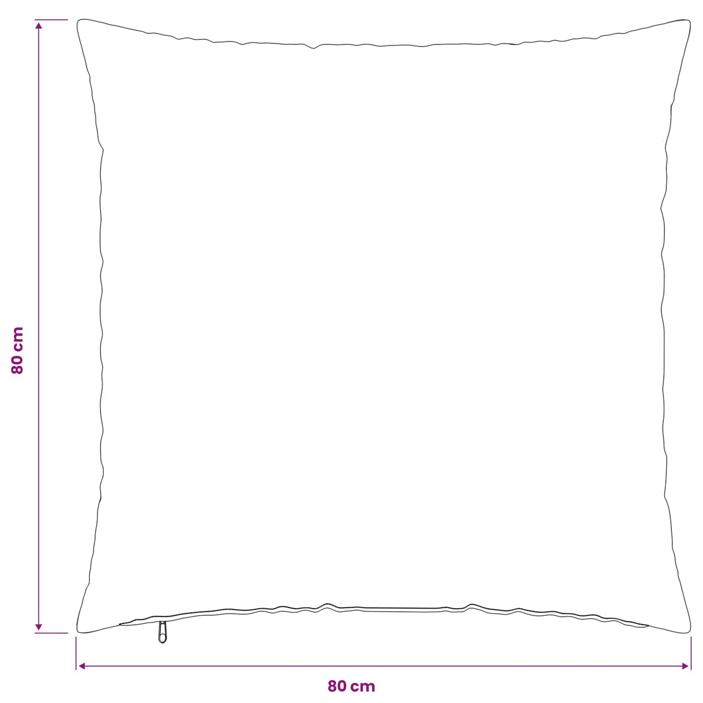 Cushion Cover 2 pcs HEERLEN White 80 x 80 cm PV Fleece