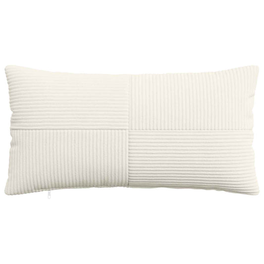 Cushion Cover 2 pcs ALMELO Cream 40 x 80 cm Corduroy