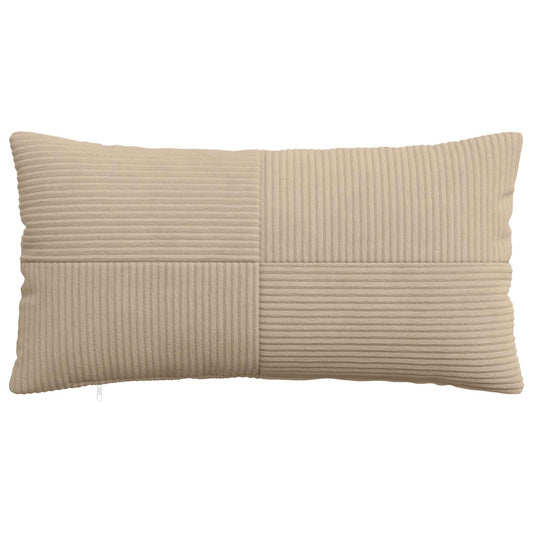 Cushion Cover 2 pcs ALMELO Taupe 40 x 80 cm Corduroy