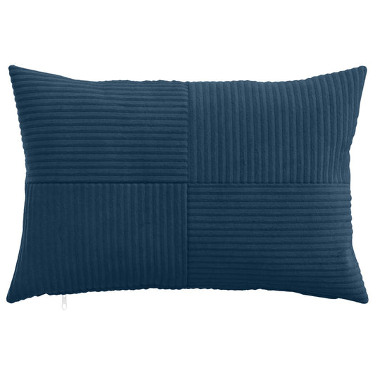 Cushion Cover 2 pcs ALMELO Navy Blue 50 x 70 cm Corduroy