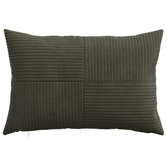 Cushion Cover 6 pcs ALMELO Anthracite 50 x 75 cm Corduroy