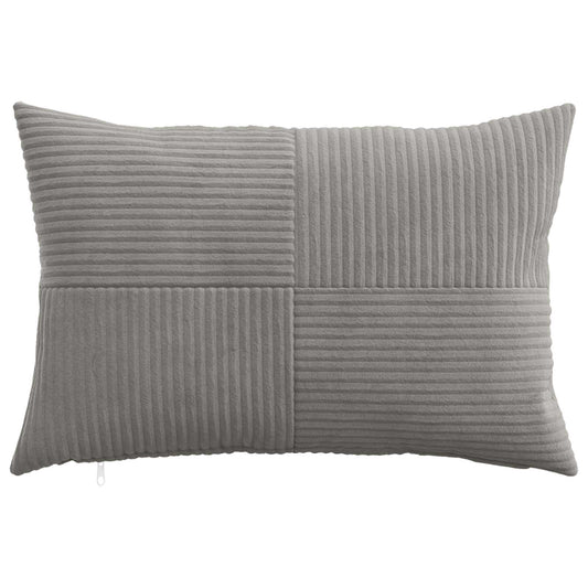 Cushion Cover 6 pcs ALMELO Light Grey 50 x 80 cm Corduroy