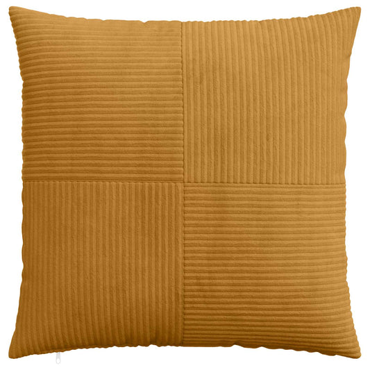 Cushion Cover 2 pcs ALMELO Yellow 55 x 55 cm Corduroy