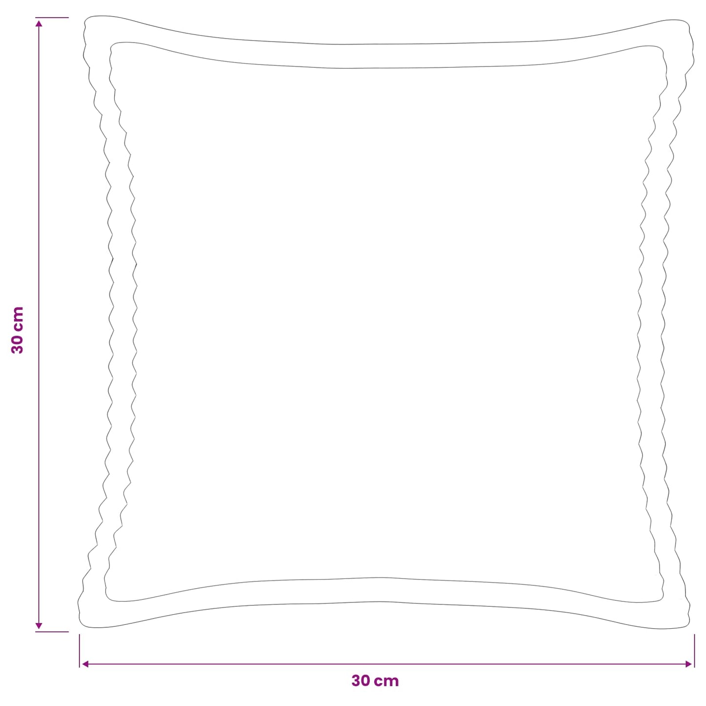 Cushion Cover 2 pcs HOUTEN Dark Grey 30 x 30 cm Corduroy
