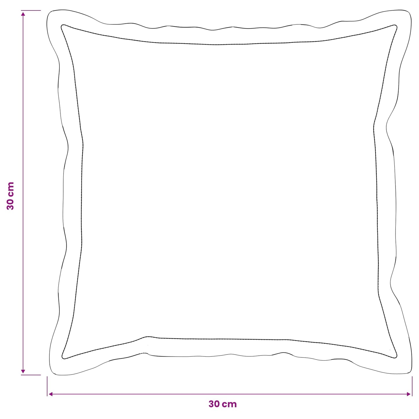 Cushion Cover 6 pcs HOUTEN Beige 30 x 30 cm Bouclé