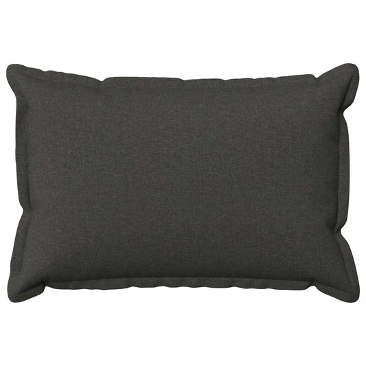 Cushion Cover 2 pcs HOUTEN Dark Grey 30 x 50 cm Faux Linen