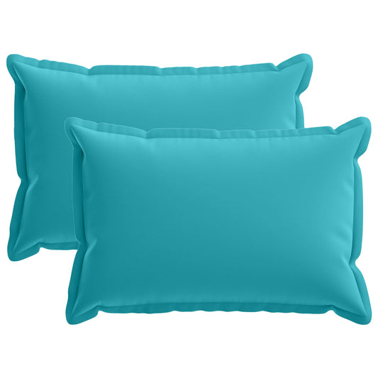 Cushion Cover 2 pcs HOUTEN Turquoise 30 x 50 cm Polyester