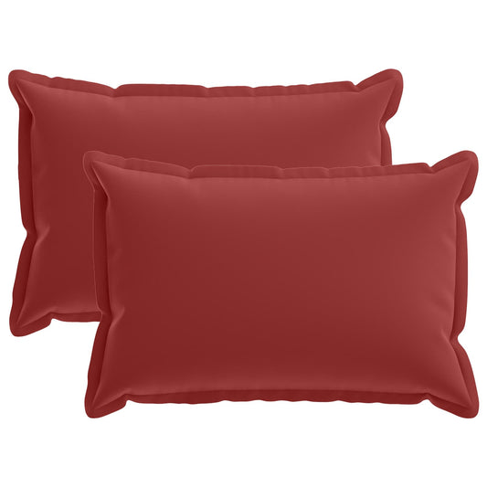 Cushion Cover 2 pcs HOUTEN Wine Red 30 x 50 cm Polyester