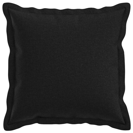 Cushion Cover 2 pcs HOUTEN Black 35 x 35 cm Faux Linen