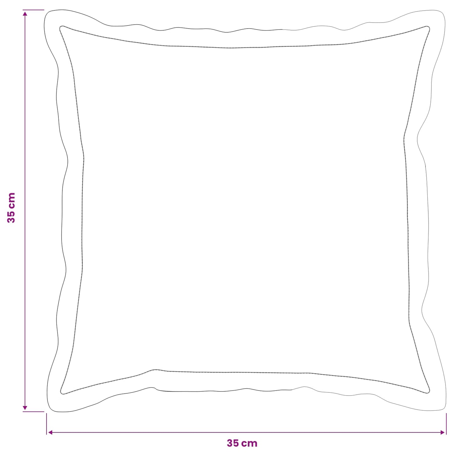 Cushion Cover 6 pcs HOUTEN Light Blue 35 x 35 cm Polyester