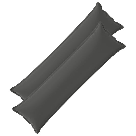 Cushion Cover 2 pcs HOUTEN Anthracite 40 x 145 cm Polyester