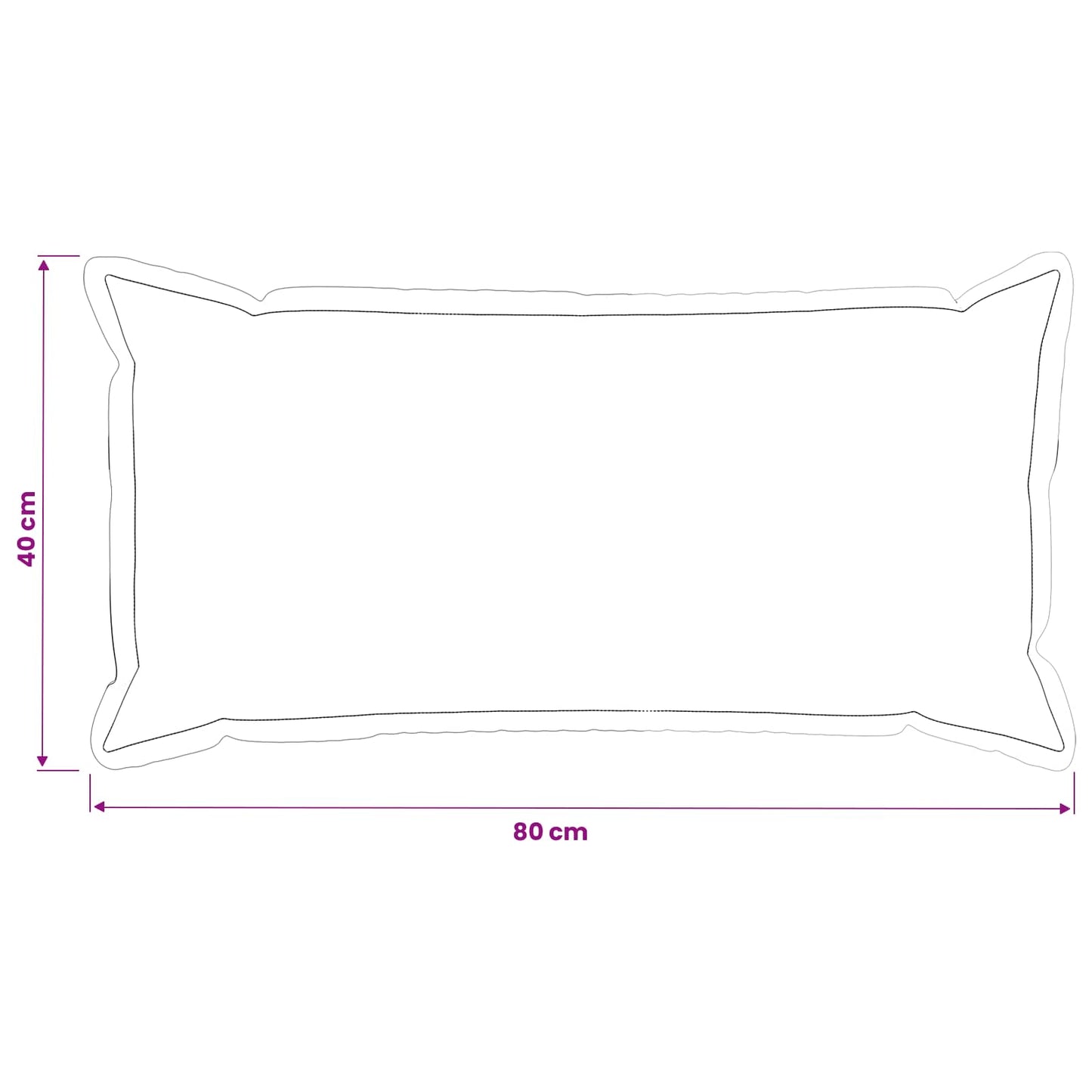 Cushion Cover 12 pcs HOUTEN Leaf Pattern 40 x 80 cm Polyester