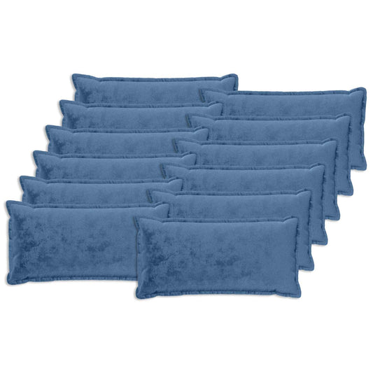 Cushion Cover 12 pcs HOUTEN Light Blue 40 x 80 cm Flannel