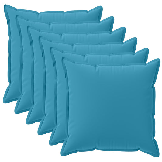 Cushion Cover 6 pcs HOUTEN Light Blue 45 x 45 cm Polyester
