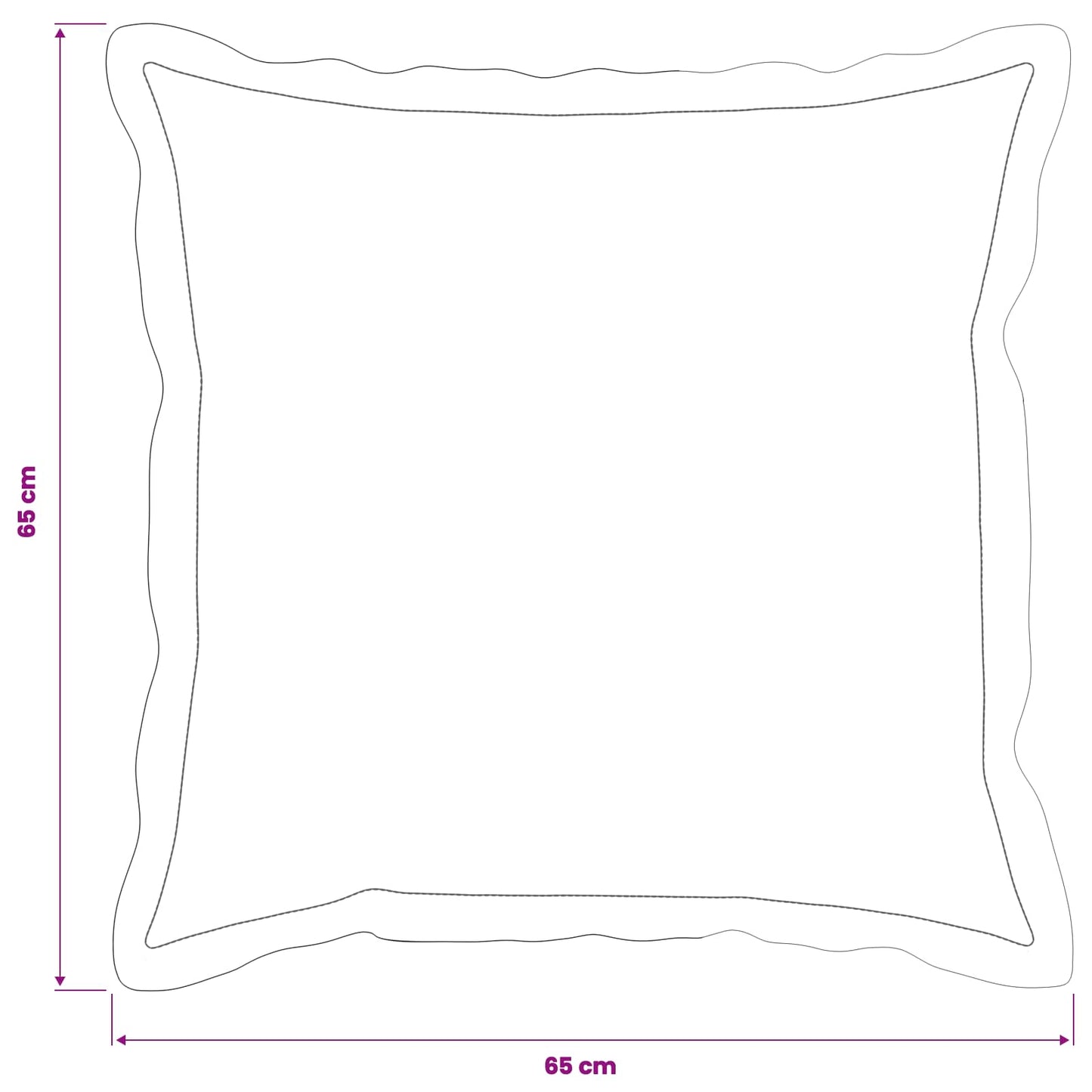 Cushion Cover 6 pcs HOUTEN Light Brown 65 x 65 cm