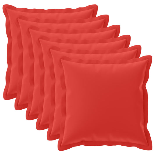 Cushion Cover 6 pcs HOUTEN Red 70 x 70 cm Polyester