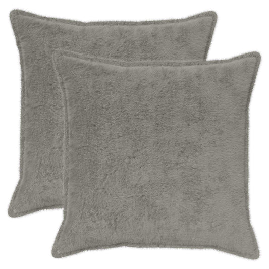 Cushion Cover 2 pcs HOUTEN Light Grey 80 x 80 cm