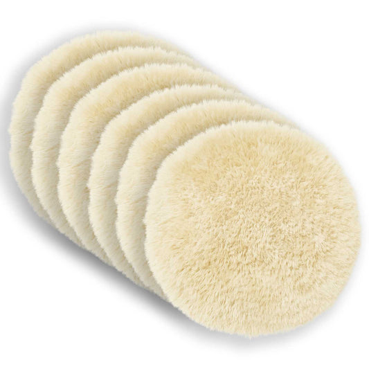 Cushion Cover 6 pcs HEERLEN Cream Ø 30 cm PV Fleece