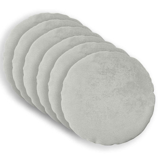Cushion Cover 6 pcs HEERLEN Light Grey Dia. 40 cm Flannel