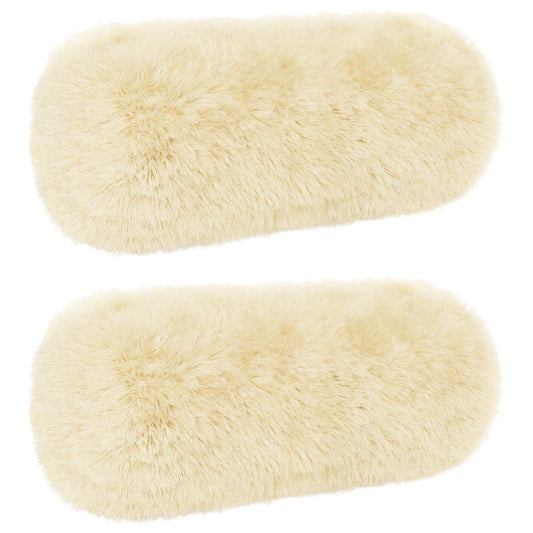 Cushion Cover 2 pcs HEERLEN Cream Ø 15 x 40 cm PV Fleece