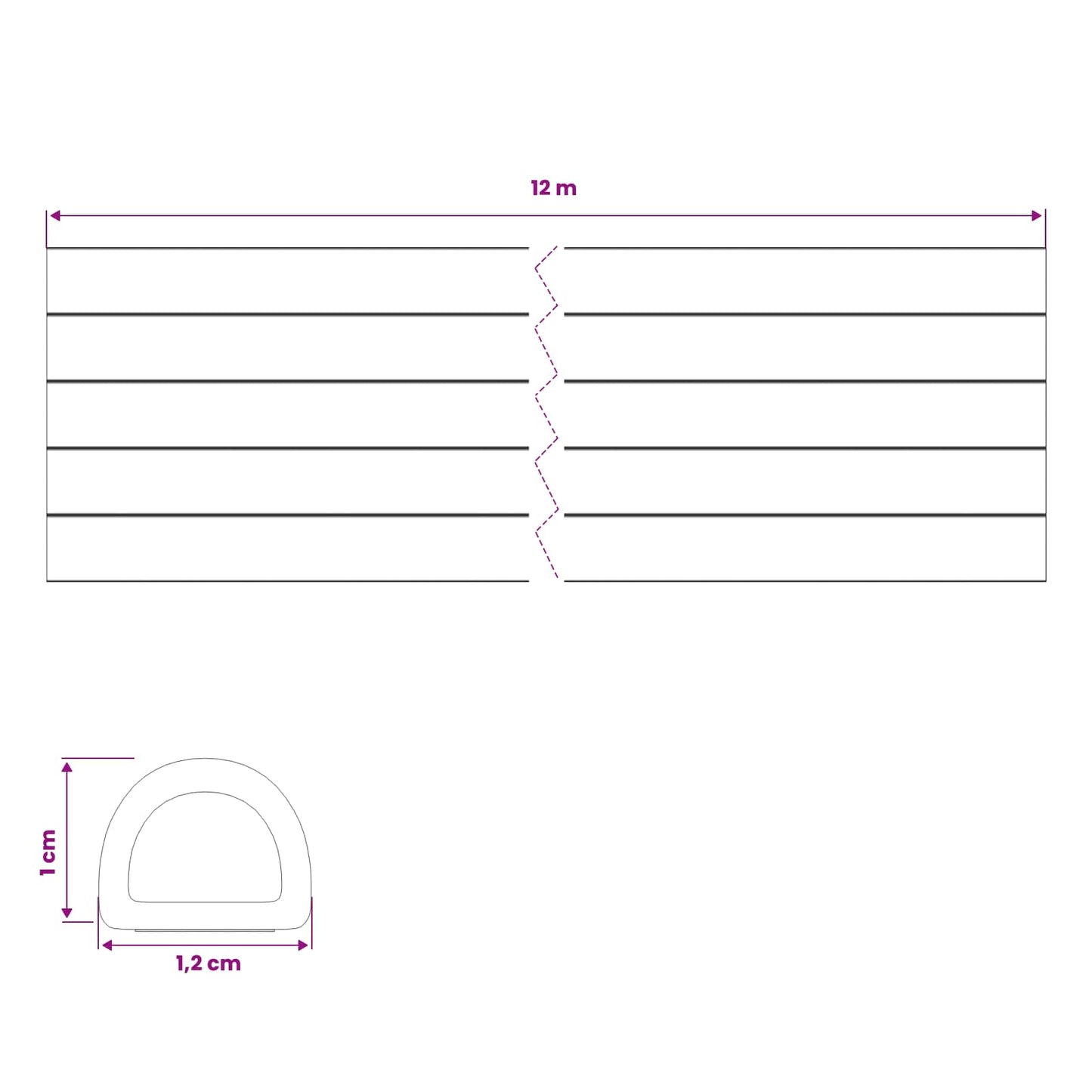Self-Adhesive Window Seal White 12 x 10 mm 12 m EPDM Foam