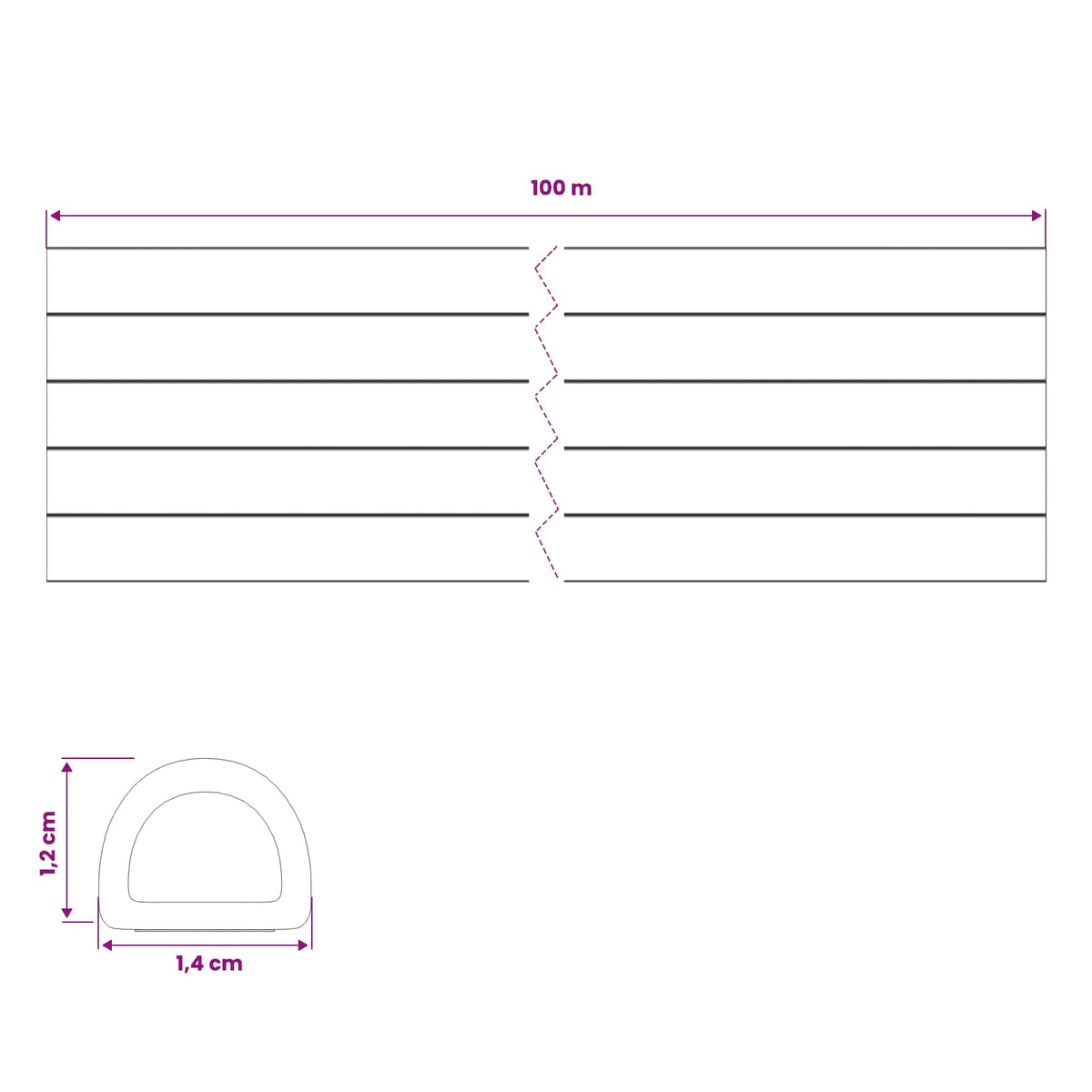 Self-Adhesive Window Seal White 14 x 12 mm 100 m EPDM Foam