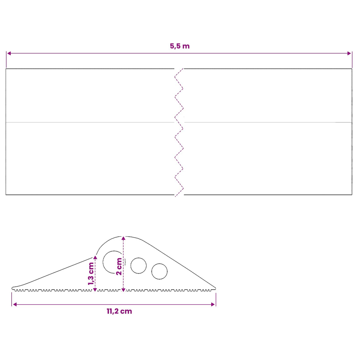 Garage Floor Seal Black 112 x 20 mm 5.5 m EPDM Rubber